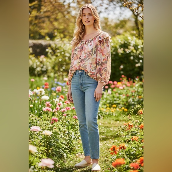 Zac & Rachel Tops - Zac & Rachel Floral Off-the-Shoulder Blouse